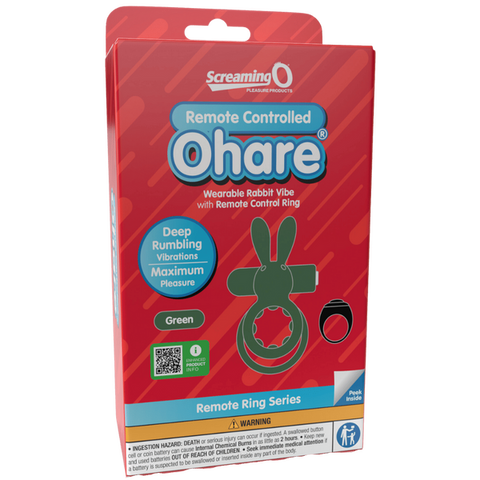 Ohare Remote Control (Green) – Waterproof Rechargeable Wearable Rabbit Vibrator with Double-Ring Design > Sex Toys > Couples Toys