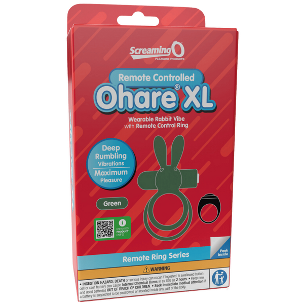 Ohare XL (Green) – Rechargeable Waterproof Remote-Controlled Rabbit Vibrator with Double-Ring Design > Sex Toys > Couples Toys