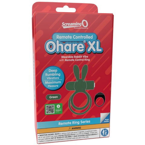 Ohare XL (Green) – Rechargeable Waterproof Remote-Controlled Rabbit Vibrator with Double-Ring Design > Sex Toys > Couples Toys