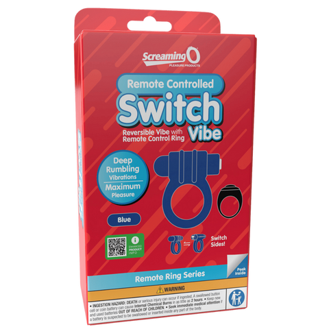 Remote Control Switch Vibe (Blue) – Rechargeable Waterproof Vibrating Cock Ring > Cock Ring > Vibrating