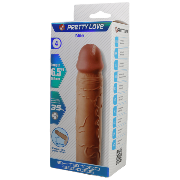 Nile 6.5 Inch Penis Sleeve – Extra Length Erection Extender > Sex Toys For Men > Penis Sleeves