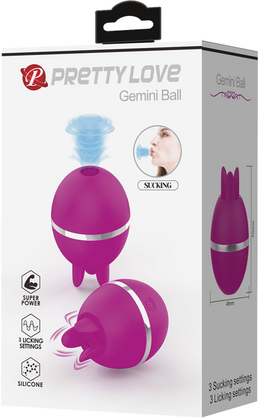 Gemini Ball – Pulsating and Licking Ball-Shaped Vibrator > Sex Toys For Ladies > Air Pulsation