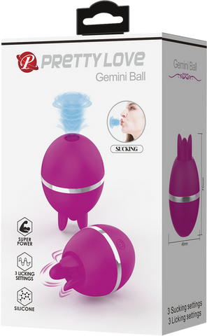 Gemini Ball – Pulsating and Licking Ball-Shaped Vibrator > Sex Toys For Ladies > Air Pulsation