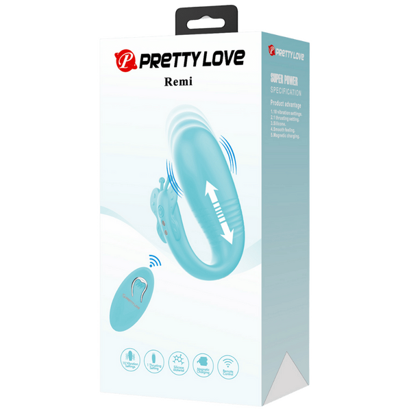 Rechargeable Remote Remi – Remote-Controlled Textured Silicone Vibrator > Sex Toys For Ladies > Clitoral Vibrators and Stimulators