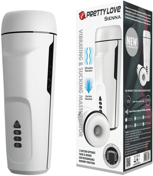 Sienna Rechargeable Masturbator – 3 Suction Settings and 12 Vibration Modes Masturbator > Sex Toys For Men > Masturbators Premium