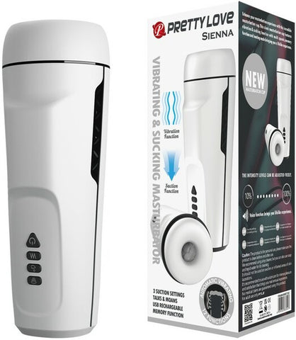 Sienna Rechargeable Masturbator – 3 Suction Settings and 12 Vibration Modes Masturbator > Sex Toys For Men > Masturbators Premium