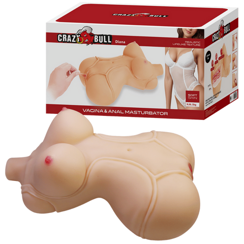 Diana – Realistic Vagina and Anal Masturbator with Weighted Core > Sex Toys For Men > Assbators
