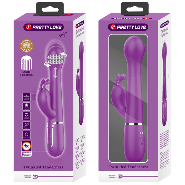 Pretty Love Twinkled Tenderness Thrusting Dual Motor Rabbit Vibrator > Vibrators > Ladies > Rabbit