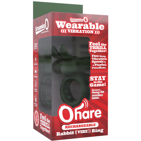 Ohare (Black | Blue | Green) – Rechargeable Silicone Rabbit Vibrating Cock Ring > Cock Ring > Vibrating