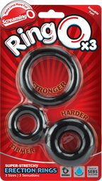 Screaming O RingO X3 Mixed Pack Cock Rings – 3-Pack Different Styles and Tensions > Cock Ring > Sets