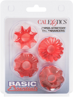 Basic Essentials Super Stretchy TPR Enhancer Sleeves – Set of Four Sleeve Enhancers > Cock Ring > Sets