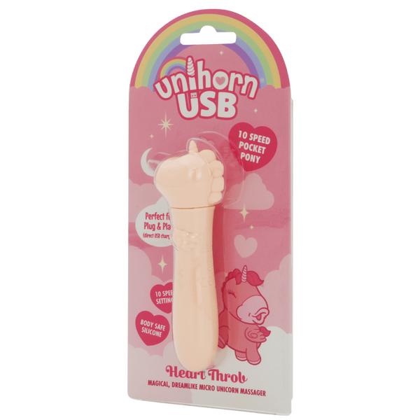 Unihorn Heart Throb (Pink) – Compact USB Rechargeable Bullet Vibrator with 10 Speeds > Sex Toys For Ladies > Clitoral Vibrators and Stimulators