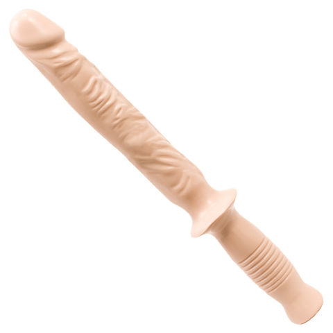 The Manhandler White 10 Inch – Realistic Grip Handle Dildo > Dildos > Large Dildos