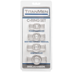 Titanmen Cock Ring Set (Black) – Stretchable Cock Rings Set Clear > Cock Ring > Sets