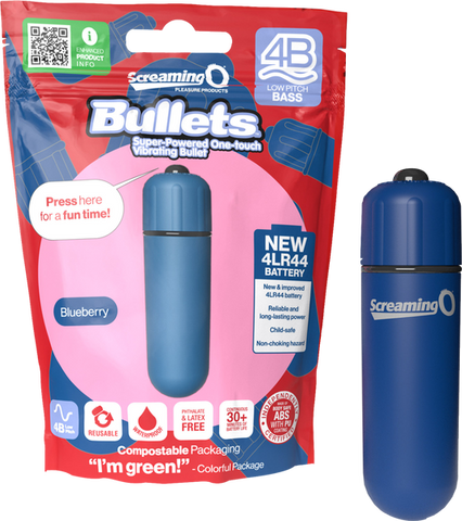 Bullets 4B Low Pitch Bass (Blueberry) Blue > Vibrators > Mini Vibrators
