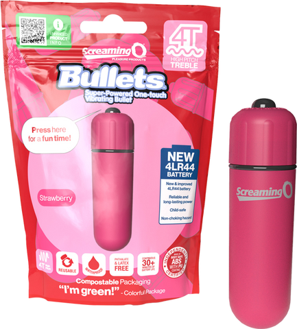Bullets 4T High Pitch Treble (Strawberry) Pink > Vibrators > Mini Vibrators