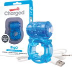 Screaming O Charged BigO – Rechargeable Silicone Vibrating Cock Ring Blue > Cock Ring > Vibrating