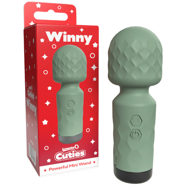Cuties - Winny Rechargeable Mini Wand (Sage Green) Green > Sex Toys > Mini Massagers