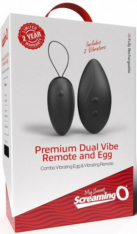 My Secret Screaming O Premium Dual Vibe – Remote-Controlled Vibrator and Egg Combo Black > Sex Toys For Ladies > Vibrating Eggs