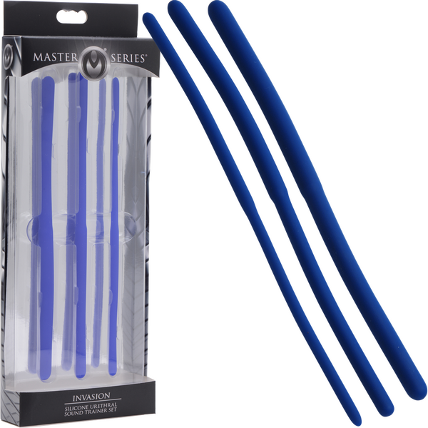 Invasion Silicone Urethral Sound Trainer Set – Body-Safe Flexible Silicone Urethral Sounds > Sex Toys For Men > Sounding Rods
