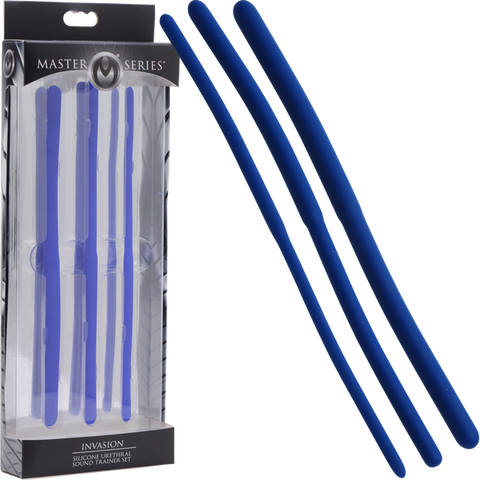 Invasion Silicone Urethral Sound Trainer Set – Body-Safe Flexible Silicone Urethral Sounds > Sex Toys For Men > Sounding Rods