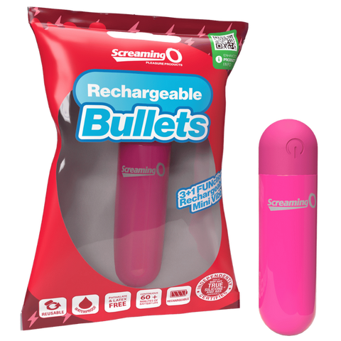 Rechargeable Bullet Vibrator (Pink) – Waterproof 3-Speed Body-Safe ABS Material Vibrator Pink > Vibrators > Mini Vibrators