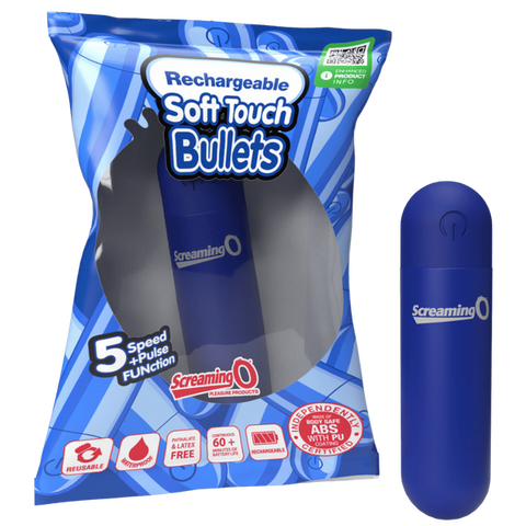 Rechargeable Soft Touch Bullet (Blue) – Waterproof 5-Speed Bullet Vibrator Blue > Vibrators > Mini Vibrators