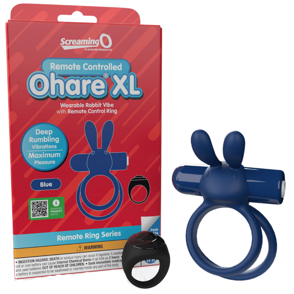 Ohare XL (Blue) – Remote-Controlled Rechargeable Waterproof Wearable Rabbit Vibrator Black > Sex Toys > Couples Toys