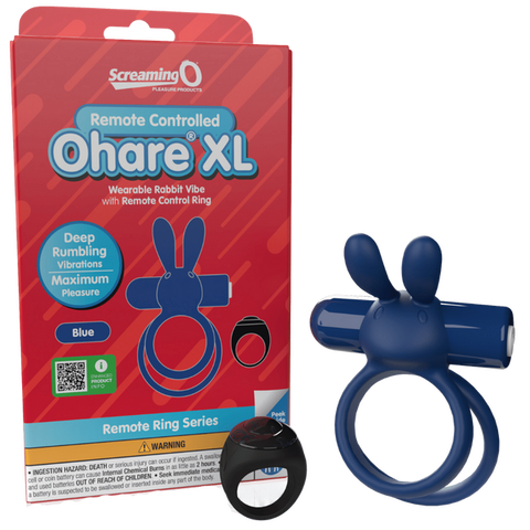 Ohare XL (Blue) – Remote-Controlled Rechargeable Waterproof Wearable Rabbit Vibrator Black > Sex Toys > Couples Toys