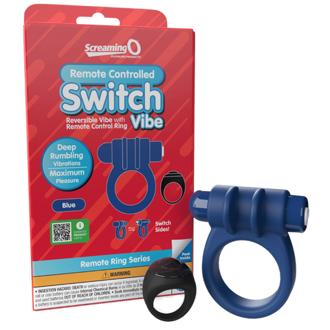 Remote Control Switch Vibe (Blue) – Rechargeable Waterproof Vibrating Cock Ring Blue > Cock Ring > Vibrating