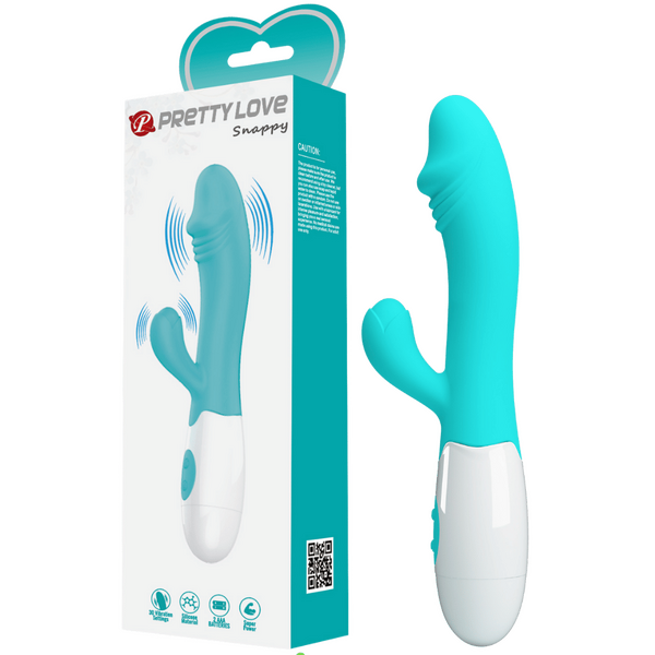 Snappy G-Spot Rabbit Vibrator – Dual Stimulator with Flexible Design Seafoam > Sex Toys For Ladies > G-Spot Vibrators