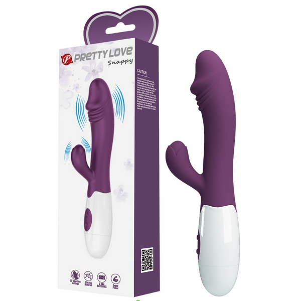 Snappy G-Spot Rabbit Vibrator – Dual Stimulator with Flexible Design Purple > Sex Toys For Ladies > G-Spot Vibrators