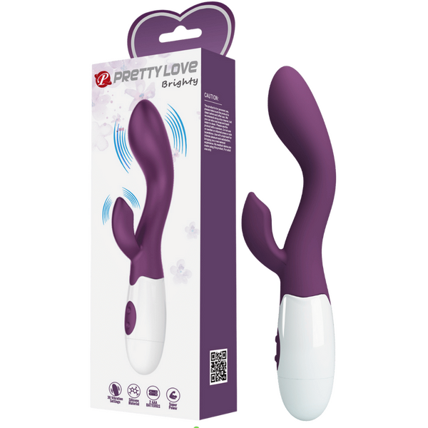 Brighty G-Spot and Clitoral Rabbit Vibrator – Dual Stimulation Vibrator Purple > Sex Toys For Ladies > G-Spot Vibrators