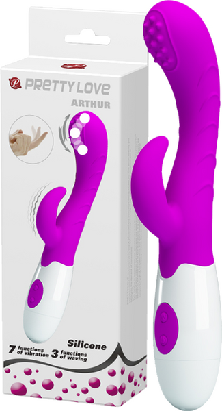 Arthur 7.87 Inch Rabbit Vibrator with Waving Head Purple > Vibrators > Ladies > Rabbit