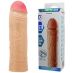 Chane 7.1 Inch Penis Extender Sleeve – Ultra Realistic Textured Sleeve Beige > Sex Toys For Men > Penis Sleeves
