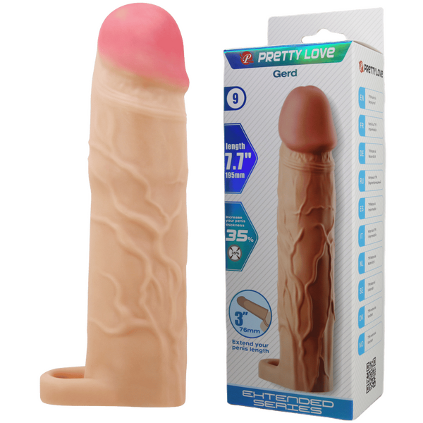 Gerd 7.7 Inch Penis Sleeve – Realistic Extension Sleeve Flesh > Sex Toys For Men > Penis Sleeves