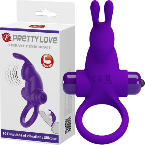 Pretty Love Vibrant Penis Ring 1 – Waterproof Vibrating Silicone Penis Ring Purple > Cock Ring > Vibrating