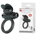 Vibrant Debonaire – Rabbit Cock Ring Penis Ring Black > Cock Ring > Vibrating