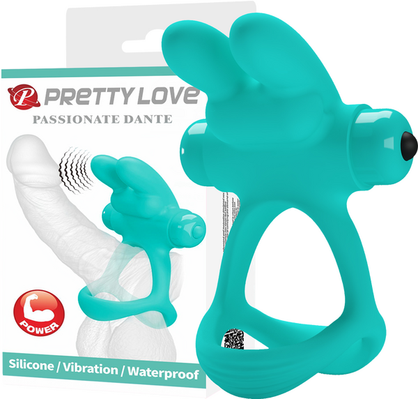 Passionate Dante – Waterproof Silicone Vibrator Turquoise > Sex Toys > Couples Toys