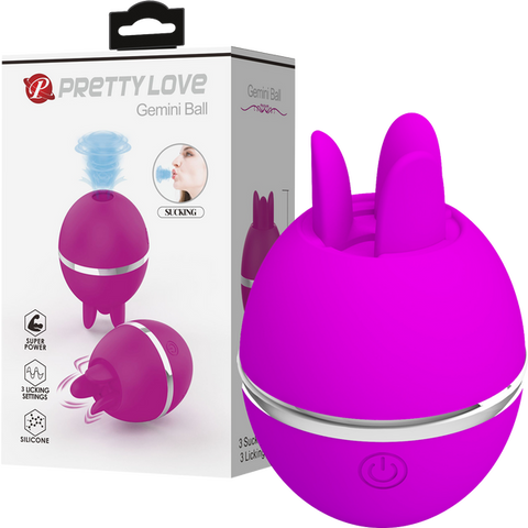 Gemini Ball – Pulsating and Licking Ball-Shaped Vibrator Purple > Sex Toys For Ladies > Air Pulsation
