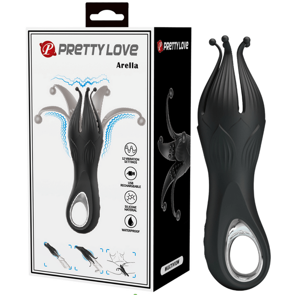 Arella Octopus-Shaped Vibro Penis Trainer – Rechargeable Men's Toy Black > Sex Toys For Men > Masturbators > Vibrating