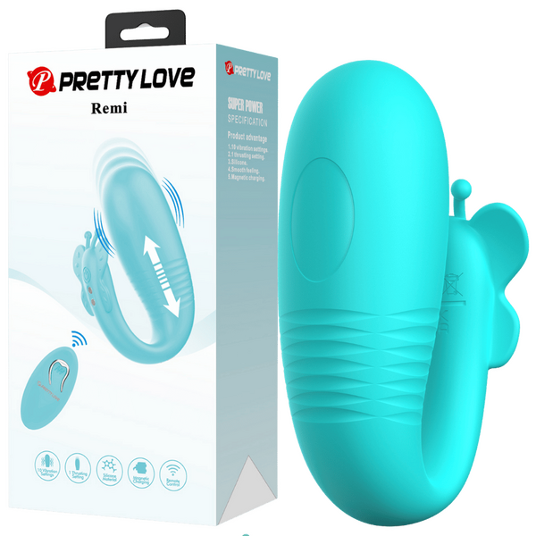 Rechargeable Remote Remi – Remote-Controlled Textured Silicone Vibrator One Size > Sex Toys For Ladies > Clitoral Vibrators and Stimulators