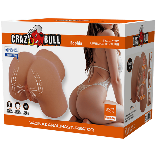 Sophia – Realistic 3D Vagina and Anal Masturbator Crafted from Dense TPE Tan > Sex Toys For Men > Assbators