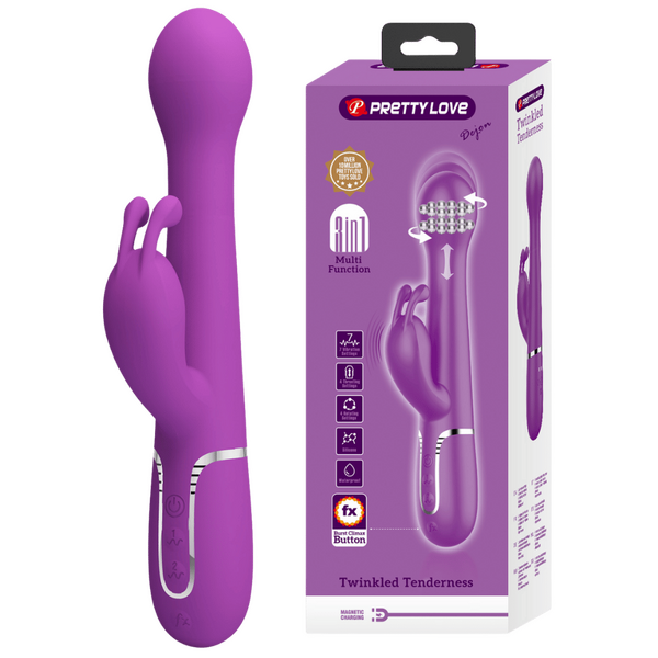 Pretty Love Twinkled Tenderness Thrusting Dual Motor Rabbit Vibrator Pink > Vibrators > Ladies > Rabbit