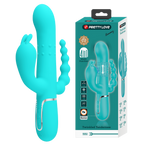 Pretty Love Cammy 4-in-1 – Multi-Function Rabbit Vibrator with Anal Stimulator Seafoam > Vibrators > Ladies > Rabbit Multi