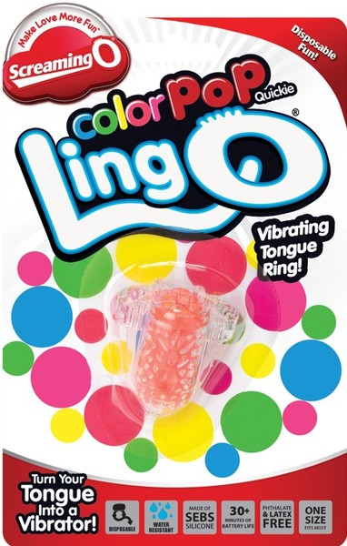 ColorPoP Quickie Ling O Tongue Vibrator – Wireless Disposable Vibrator Orange > Sex Toys > Couples Toys