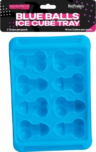 Blue Balls Penis Shaped Ice Cube Tray Blue > Novelties > Bachelor & Bachelorette Items