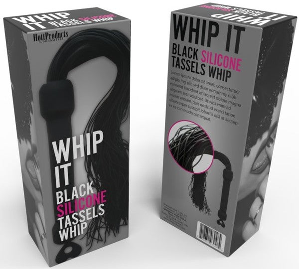 Whip It Play Whip – Silicone Tassel Whip with Comfortable Grip Erotic Accessory Black > Bondage Gear > Whips & Floggers