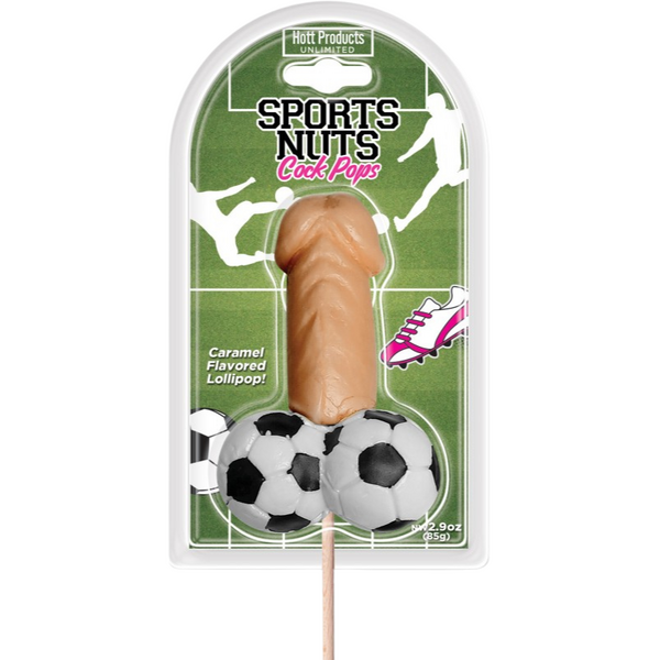 Sports Nuts Cock Pop – Novelty Flavored Edible Candy Lollipop Soccer > Novelties > Candy & Edible Items