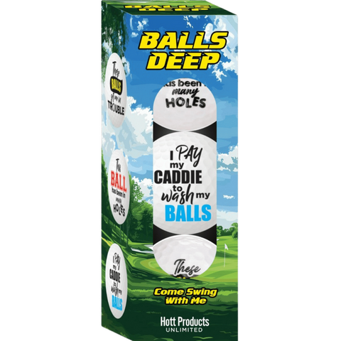 Balls Deep Novelty Golf Balls – Set of 3 Humorous Golf Ball Set White > Novelties > Gag Gifts